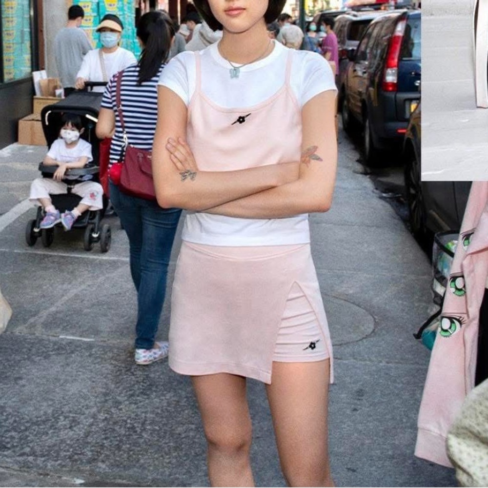 SAND LIANG x VANS Light Pink Mini Skirt